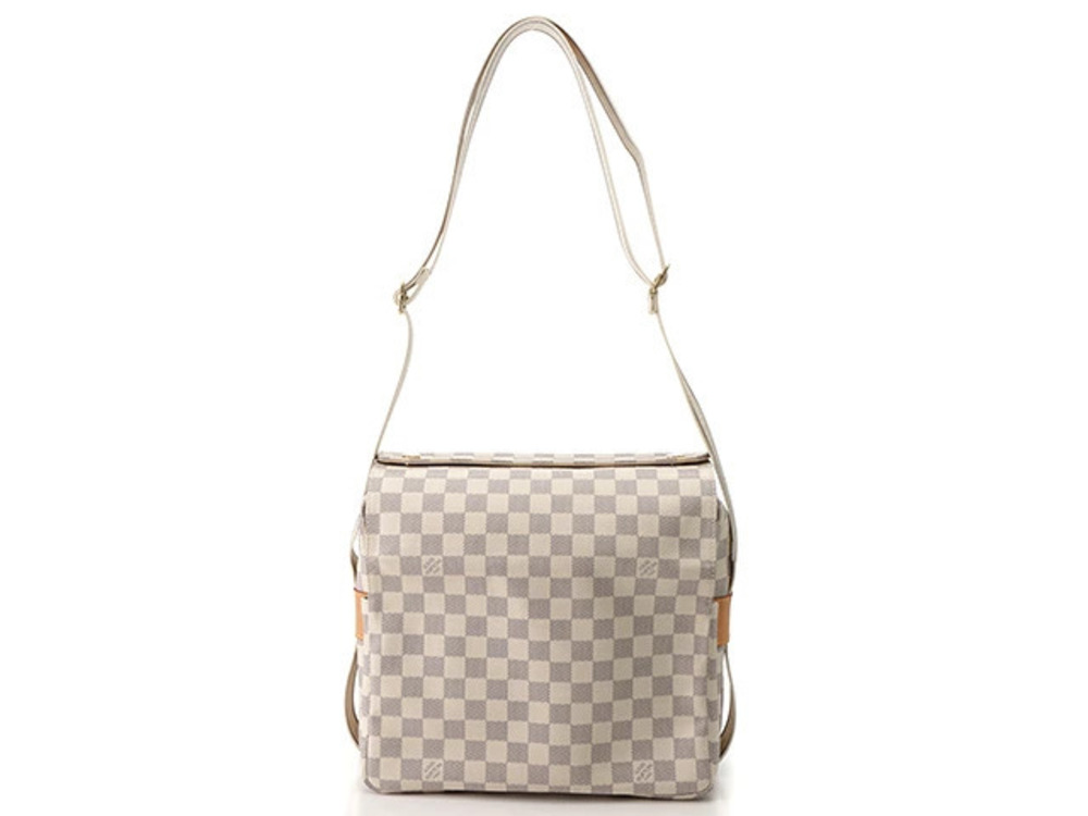 LOUIS VUITTON Naviglio Damier Azur White Shoulder Bag